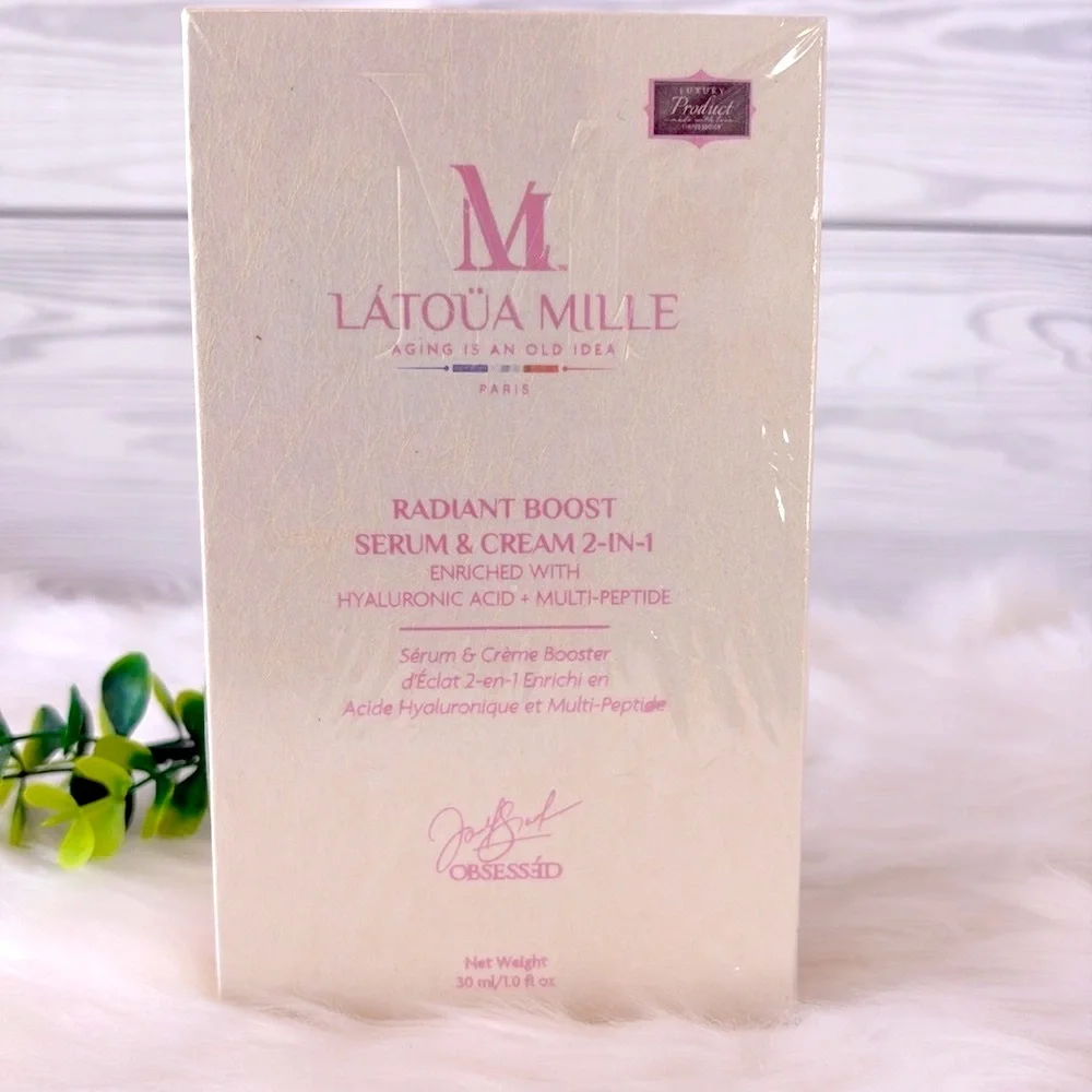 Latoua Mille Radiant Boost Serum &‎ Cream W/ Hyaluronic Acid Multi Peptide